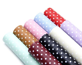 Polka Dot 13 Colors To Choose From Faux Leather Sheets, Fall Synthetic Leather Sheets, Bow Making, Jewelry Making, polkadot