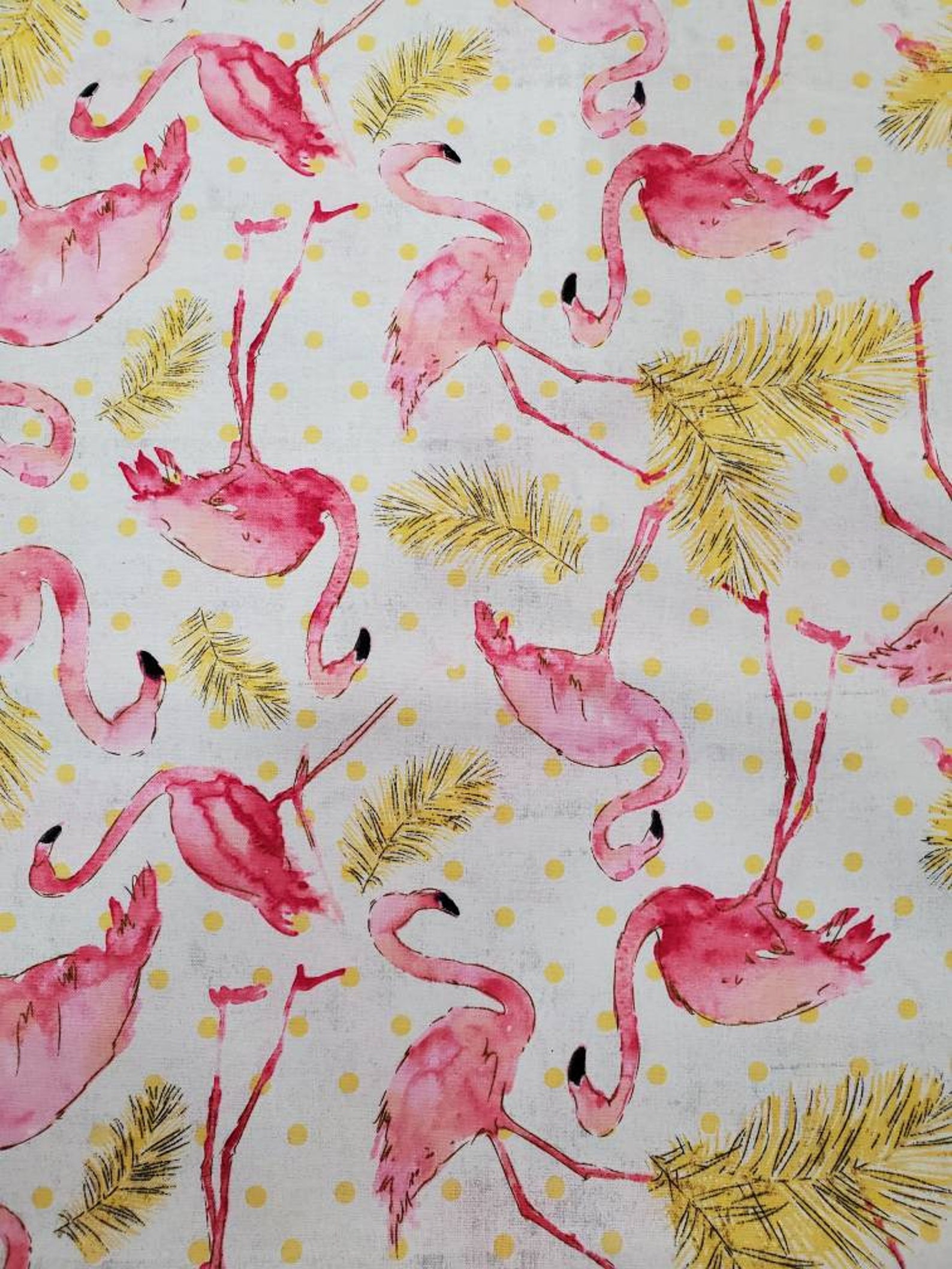 Flamingo Paradise Novelty Cotton Fabric by the Yard or 1/2 Etsy