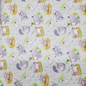 Anime 100% Cotton Woven Fabric by the Yard or 1/2 yard, Quarter Yard, Fat Quarter, or Tumbler Cut