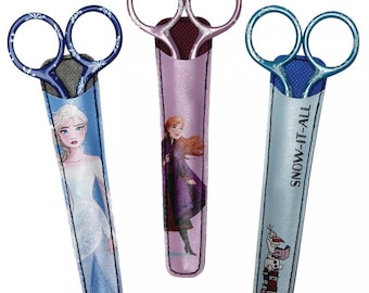 Disney Frozen 6" Scissors With Sheath , Olaf, Anna, Elsa