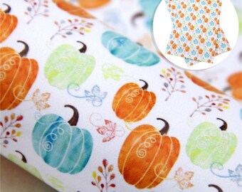 Fall Pumpkin Harvest Faux Rolls, Synthetic Leather Sheets, Bow Making, Jewelry Making, Vinyl