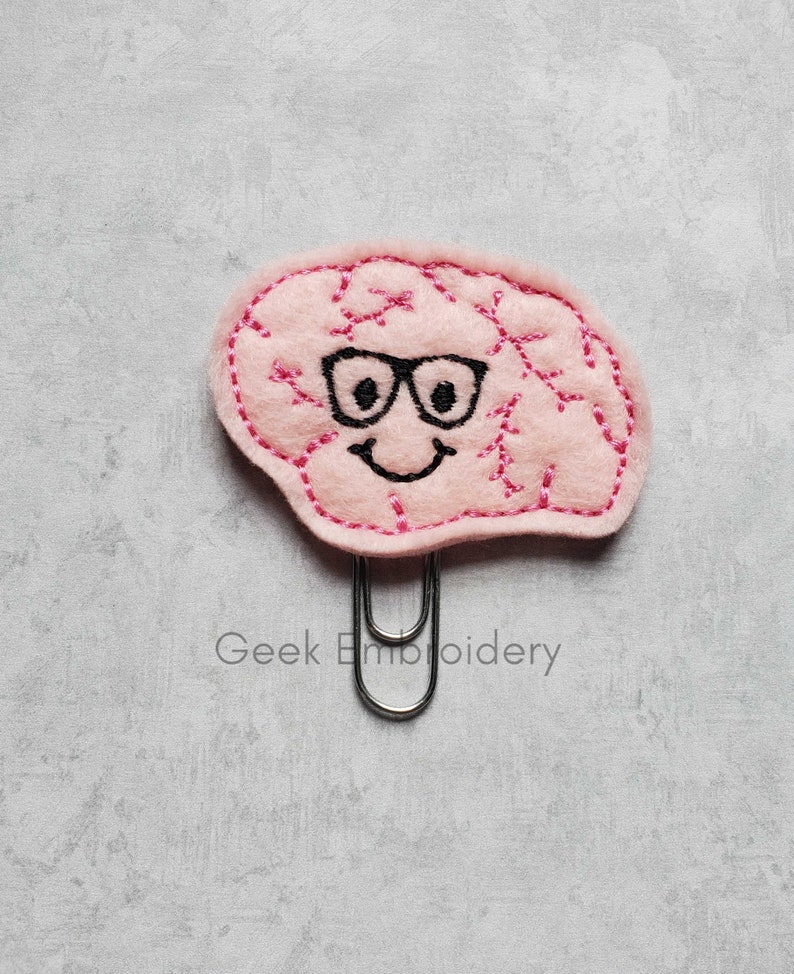 Felt Boy Brain Badge Reel ~ Medical Badge Reel ~ ID Holder ~ RN ~ Medical Student ~ Neurology ~ Feltie ~ Neurologist