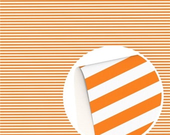 Orange & White Stripes Vinyl Sheets Faux Leather Sheets, Christmas Synthetic Leather Sheets, Bow Making, Jewelry Making Holiday