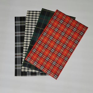 Tartan Plaid Vinyl Sheets Plaid Faux Leather Sheets, Fall Synthetic Leather Sheets, Bow Making, Jewelry Making