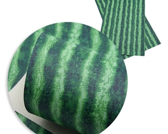 Watermelon Rind faux Leather Sheets, Fall Synthetic Leather Sheets, Bow Making, Jewelry Making, Fruit, Green