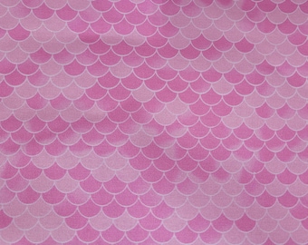 56" Width Pink Scales 100% Cotton Woven Fabric by the Yard, 1/2 Yard, Fat Quarter, Tumbler Cut, Dragon, Mermaid, Fish, Summer, Fantasy