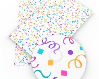 Party Confetti Faux Leather Sheets, Synthetic Leather Sheets, Bow Making, Jewelry Making Dessert, Celebration, Birthday Party,