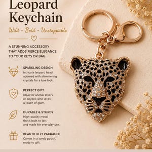Jaguar Gold Key Ring - Etsy