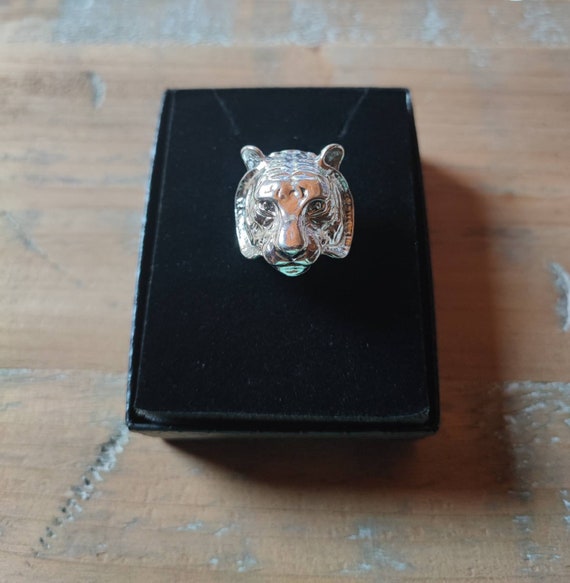 Anello In Argento 925 Con Occhio Di Tigre Sudafricano, 1,87 Carati - Foto 7