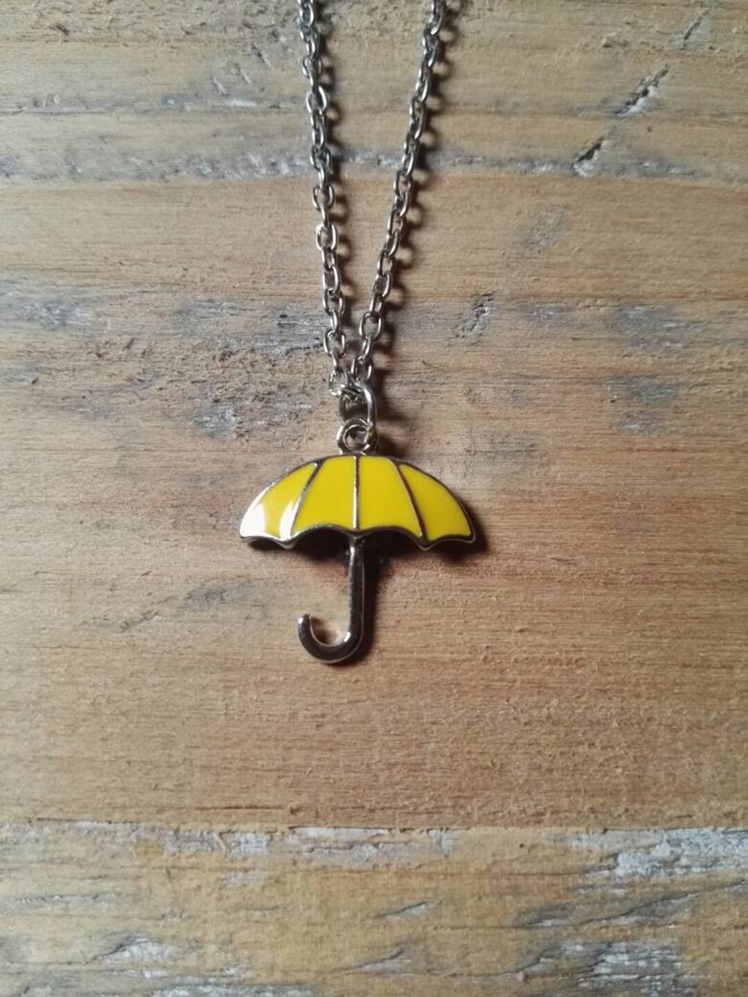 Yellow Umbrella Necklace With Yellow Umbrella Jewelry Etsy UK