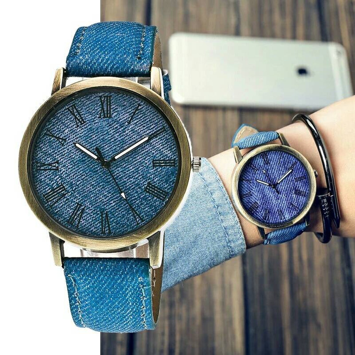 Casual Denim Watch Blue Women Jeans Look Watches Women Watch Etsy