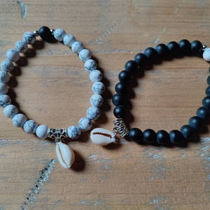 Shell bracelet 2 pieces Couple Bracelets couples bracelet couple jewelry bead bracelet with cowrie shell jewelry