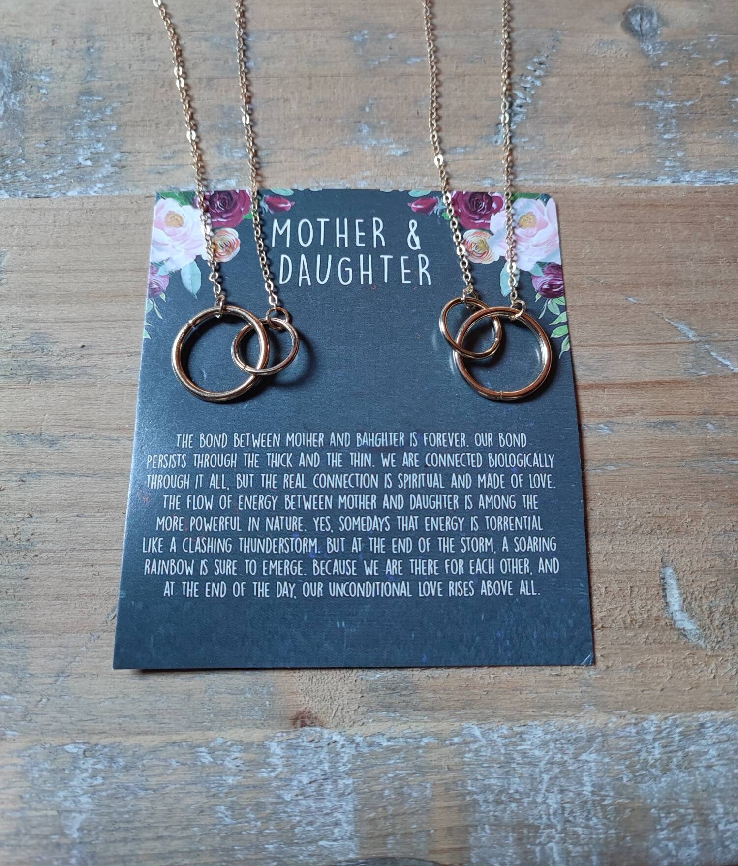 Mother Daughter Necklace 2 Pcs Double 