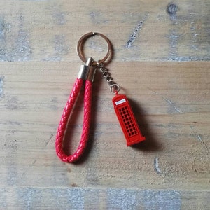 London Schlüsselanhänger Britische Telefonzelle Schlüsselanhänger England Länder Schlüsselanhänger England Souvenir Schlüsselanhänger Rote Telefonzelle London