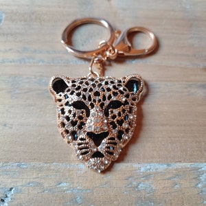 Grote Jaguar sleutelhanger Tijger leeuw sleutelhanger kat fashion sleutelhanger diamanten sleutelhanger met strass Gouden sleutelring dier