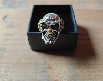 Adjustable Clown Ring Statement ring Punk Skull ring Gothic ring statement Biker Ring hip hop Jewelry clown unisex ring for man