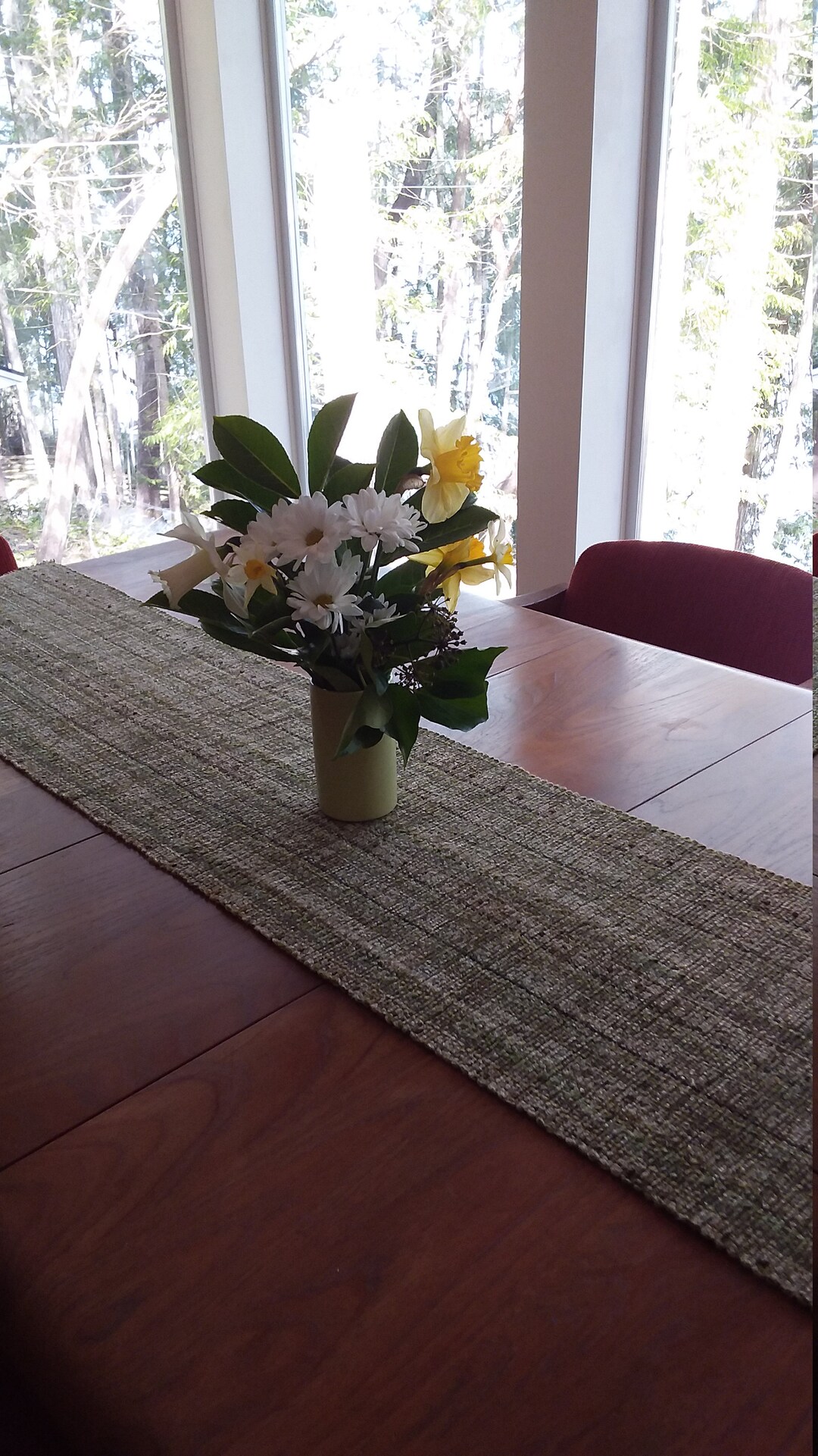New Moss Table Runners, Handwoven Green, Gold, Bronze, Ecofriendly
