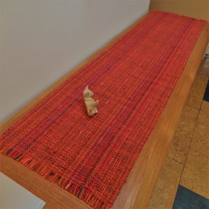 Marrakesh/terracotta Handwoven Table Runner cotton viscose Eco-friendly easy care machine washable dryable preshrunk image 3