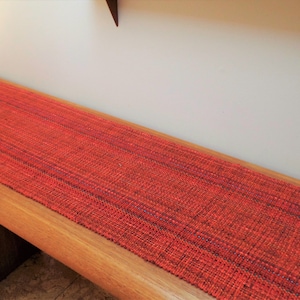 Marrakesh/terracotta Handwoven Table Runner cotton viscose Eco-friendly easy care machine washable dryable preshrunk image 1