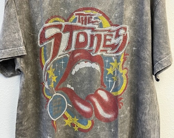 Vintage Rolling Stones 2002 Concert Tour Black Cotton T-shirt XL