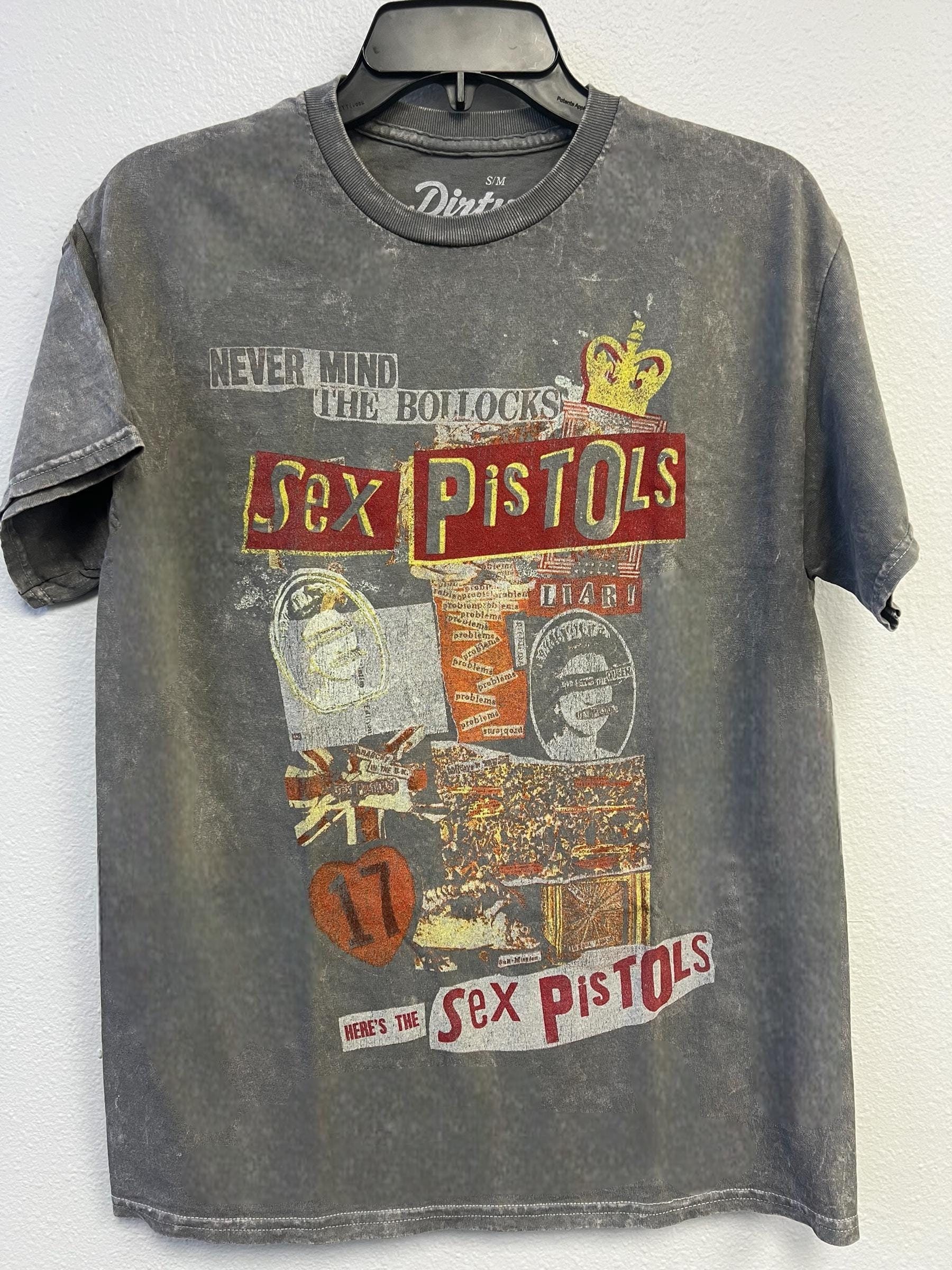 SEX PISTOLS - Collaged - Unisex Tee (Rhinestones Optional) Officially licensed - 1970s music, english punk band, never mind the bollocks