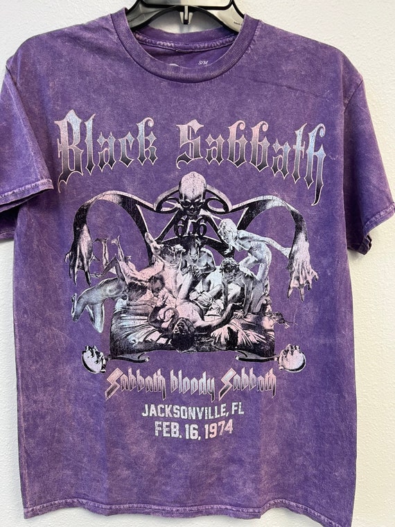 Black Sabbath Jacksonville Unisex Tee - Purple Mineral Wash - Etsy UK