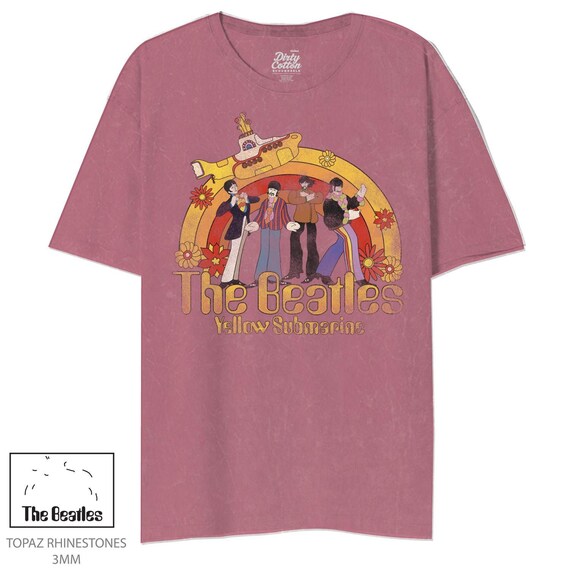 YELLOW SUBMARINE 'half Floral Rainbow' Unisex Tee