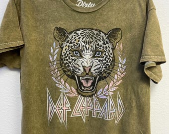 DEF LEPPARD - Leppard Hood - Unisex cut hem Tee w/Foil Accents - Officially licensed - english rock, 1970s music, pour some sugar on me