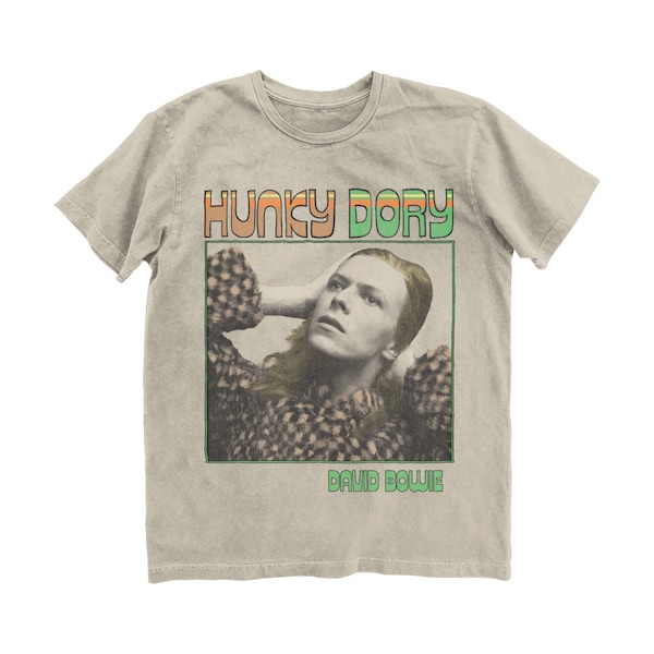 DAVID BOWIE - Hunky Dory - Unisex Vintage Tee (BWE0535J1062) 1970s music, space oddity, heroes, under pressure, rock music