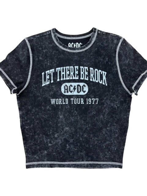 AC/DC 'let There Be Rock World Tour 1977' Juniors Baby Crop