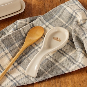 Vintage Stoneware Spoon Rest: Kitchen Baking Companion