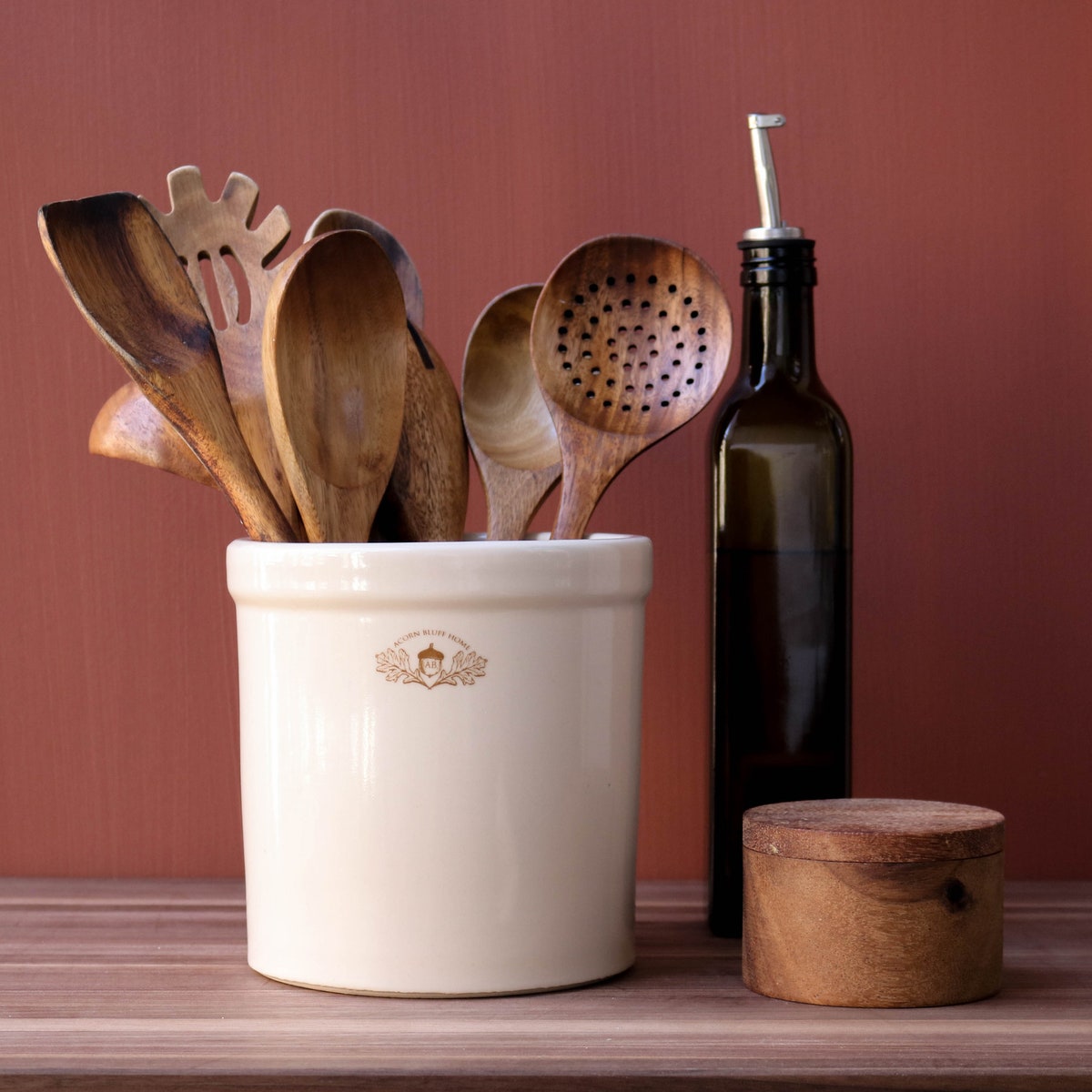 Stoneware Crock From Acorn Bluff Home