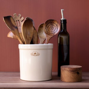 Stoneware Crock (2 Quart) from Acorn Bluff Home for Utensils and Storage