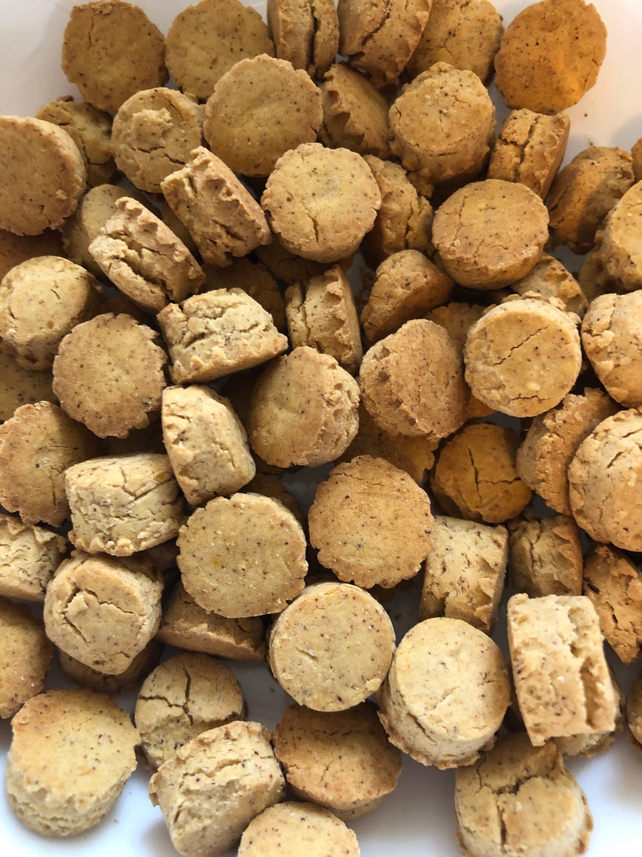 Pumpkin snickerdoodles dog training treats, vegan dog treats