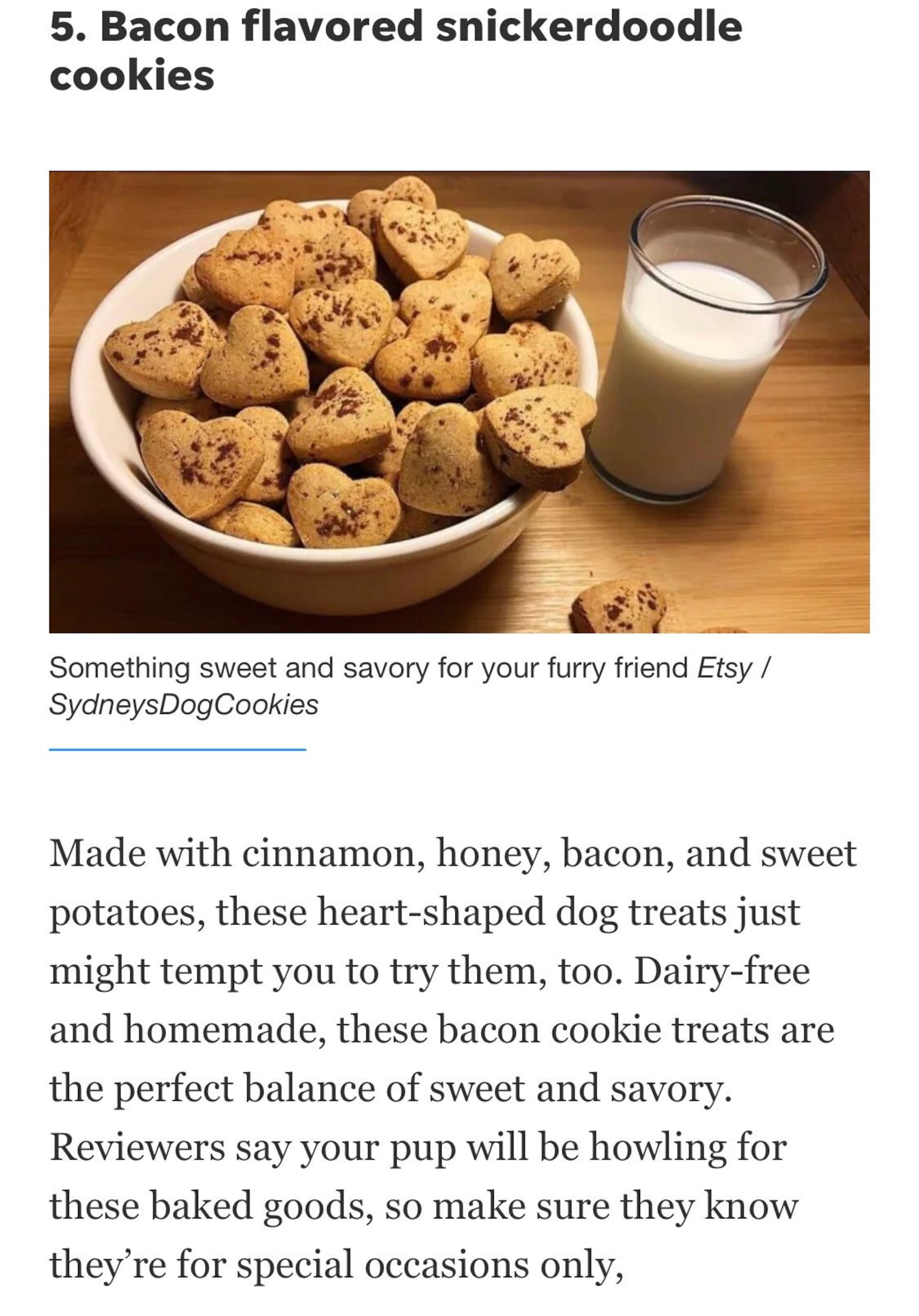 Bacon Snickerdoodles Dog Treats Biscuit Bar Treats Crunchy Etsy