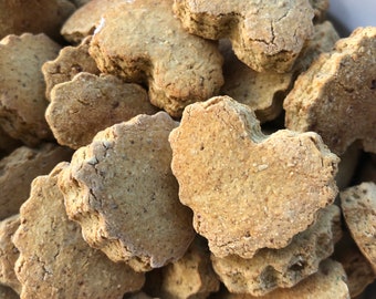 Kangaroo with pumpkin dog treats, novel protein dog treats, dog cookies