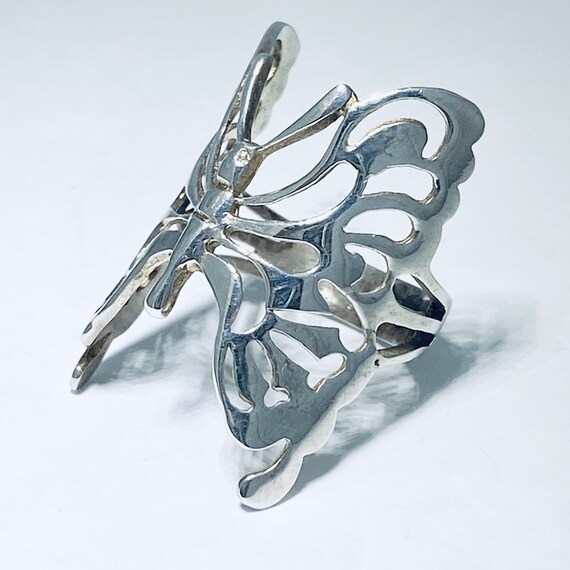 Cute Sterling Silver Butterfly Ring Simple 925