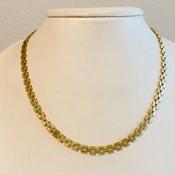 PANTHER CHAIN Solid 14k Yellow White Gold Classy.