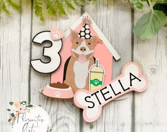 Dog Birthday/ Pawty Customizable Cake Topper/ Party Decor