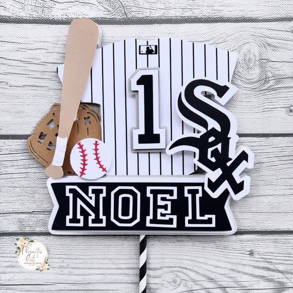 Chicago White Sox inspired custom cake topper