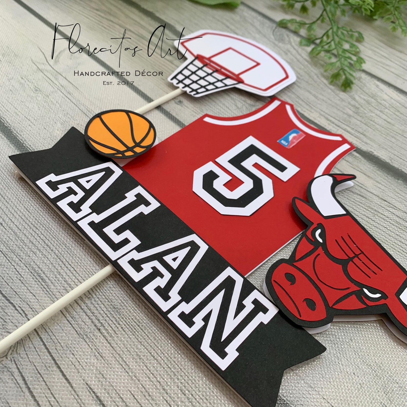 Chicago Bulls Birthday Cake Topper/ Party Decor Etsy