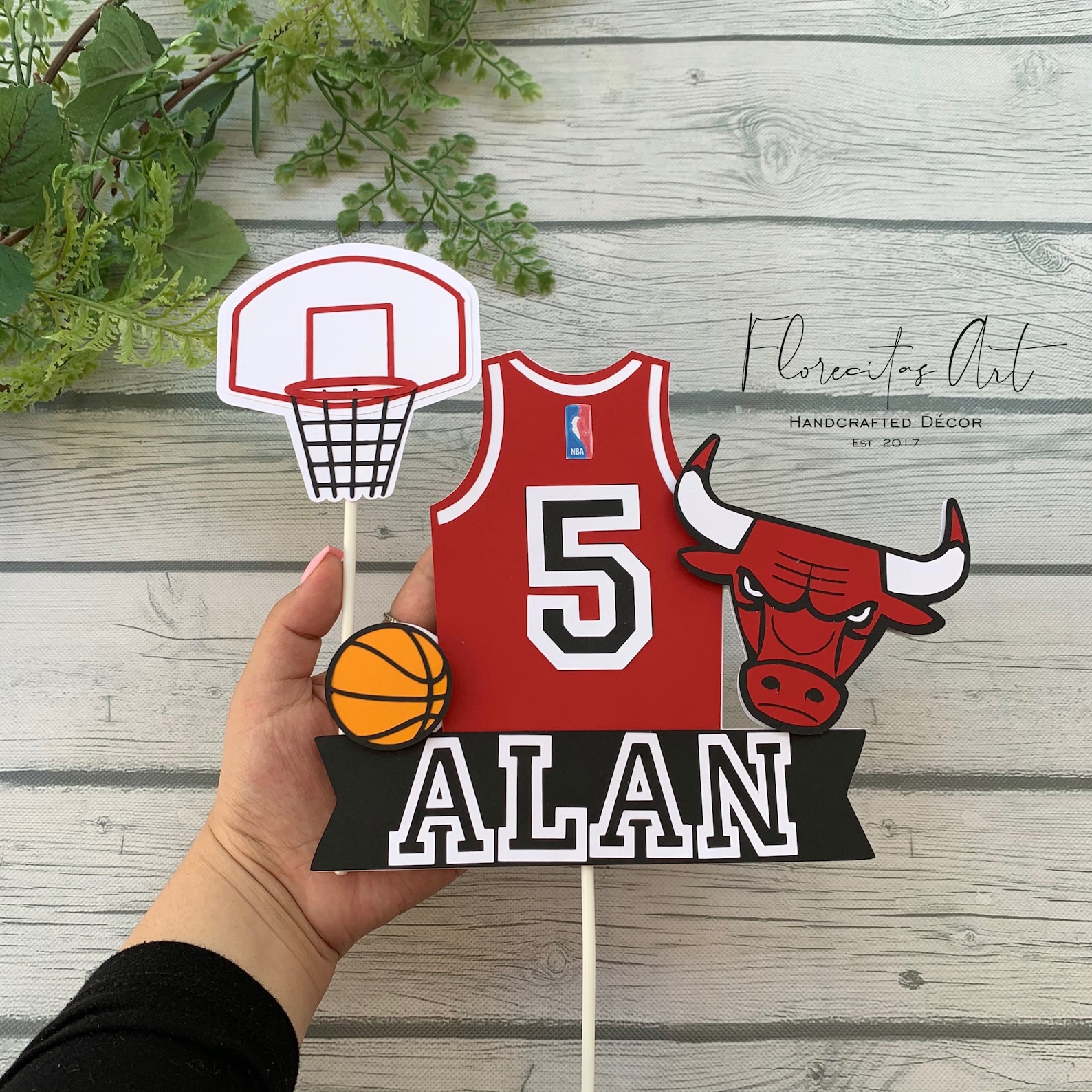 Chicago Bulls Birthday Cake Topper/ Party Decor Etsy