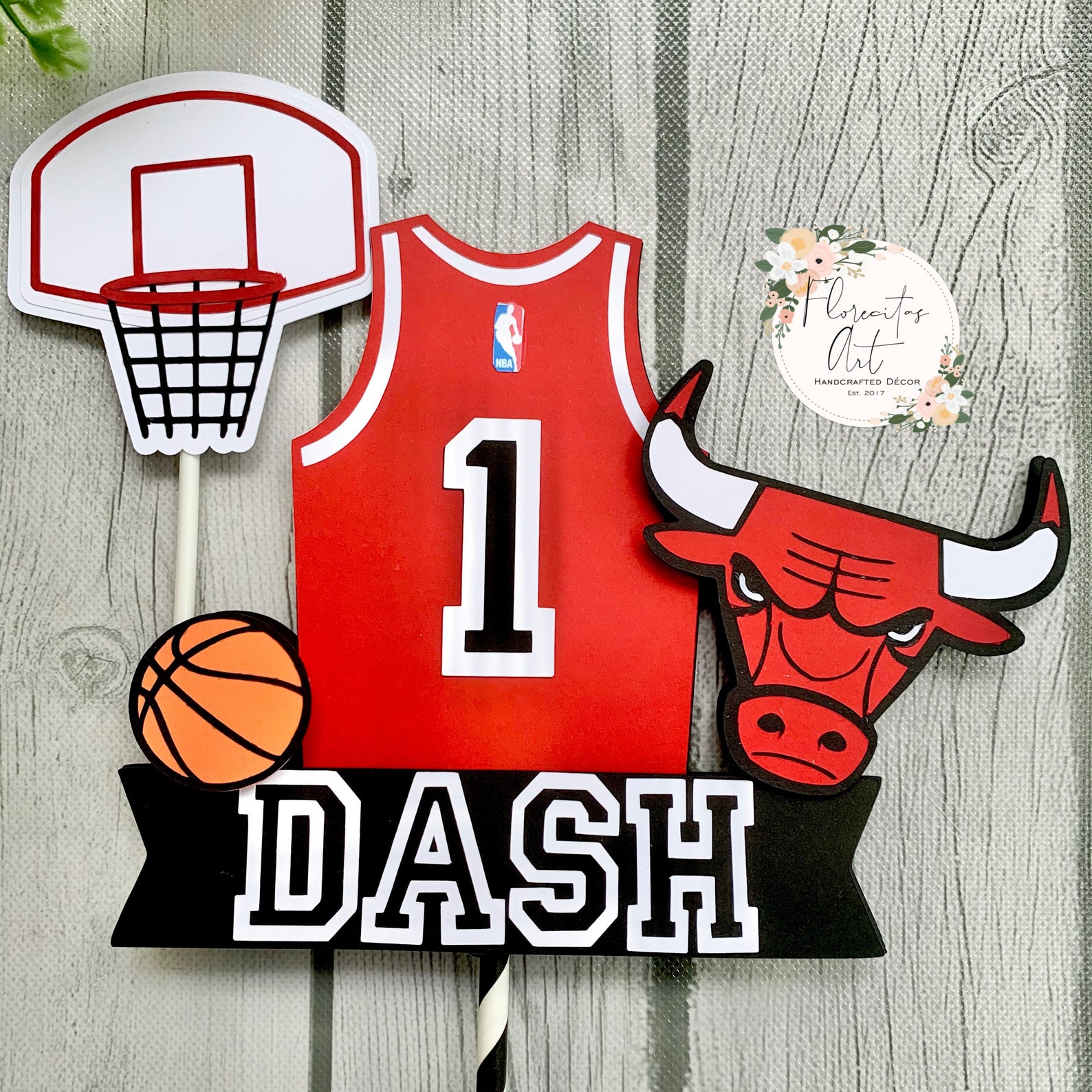 Chicago Bulls Birthday Cake Topper/ Party Decor Etsy