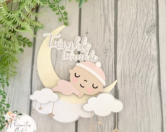 Twinkle Twinkle Little Star Customizable Baby Shower/ First Birthday Cake Topper