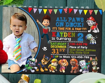 Paw Patrol Invites Etsy