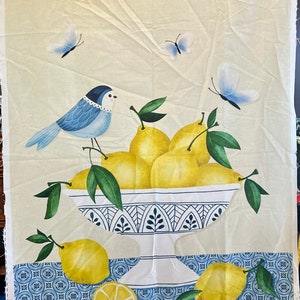 Michael Miller Fabrics Lemon Fresh by Monkey Mind Design 10758 Panel Cotton Fabric By the Yard