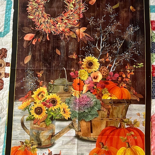 Quilting Treasures Fall Splendor Panel by Lynnea Washburn and Suzanne Cruise  Cotton Fabric by the Yard