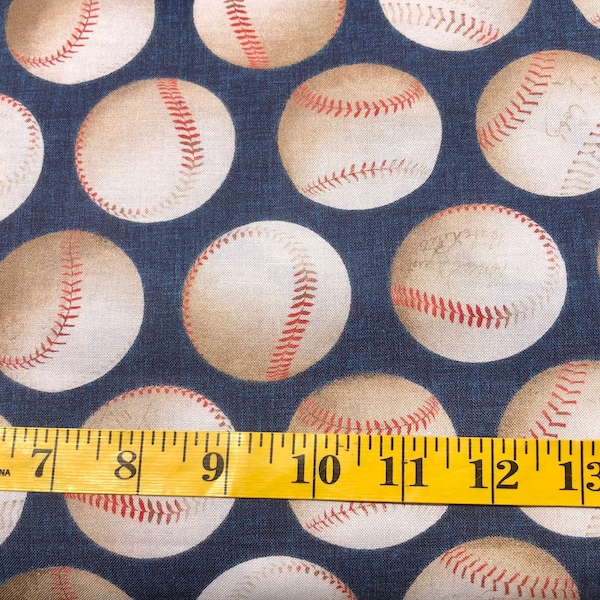 Benartex All American Sports Game Time By Skyline Studio 02389-55 Blue Cotton Fabric By the Yard