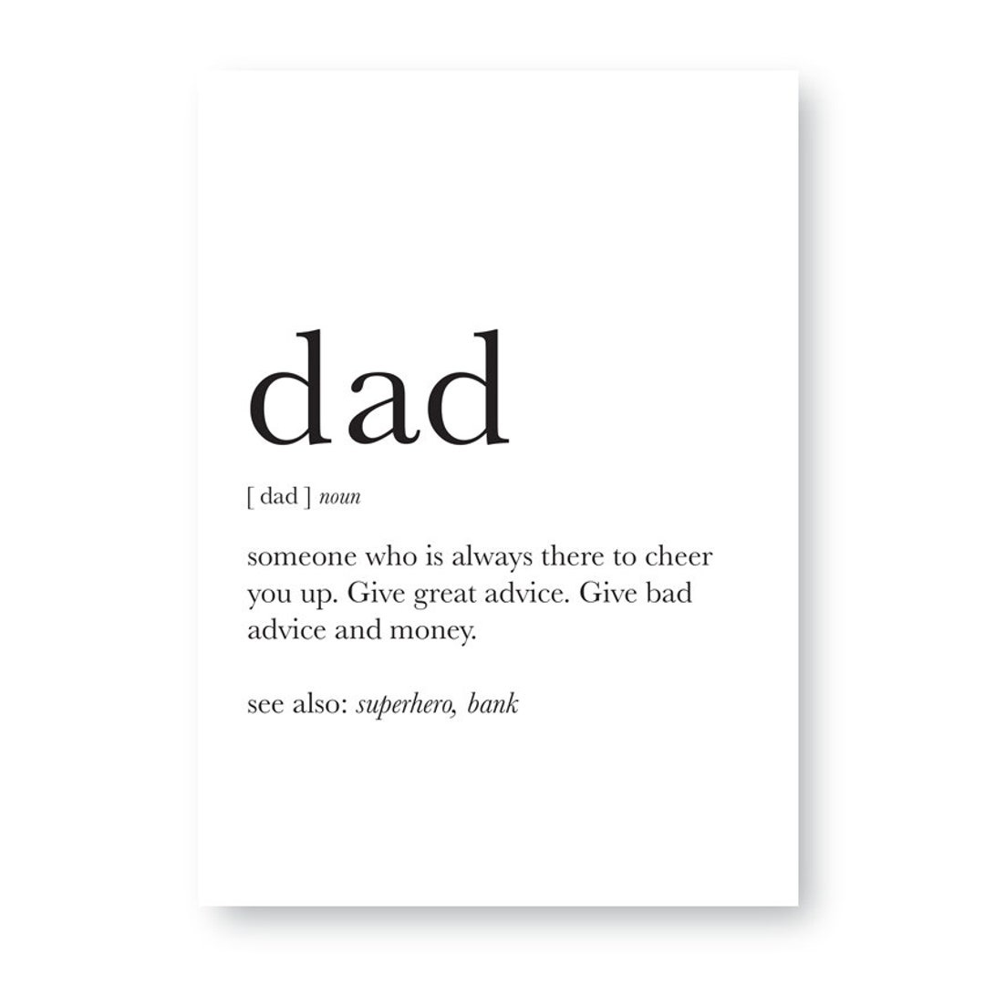Dad Noun Sign, Dad Noun, Humorous Dad Noun Sign, Dad Noun Print, Dad
