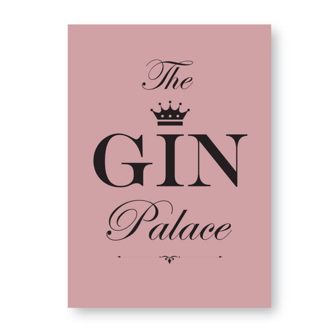 The Gin Palace Sign Gin Palace Sign Gin and Tonic Gin and Etsy UK